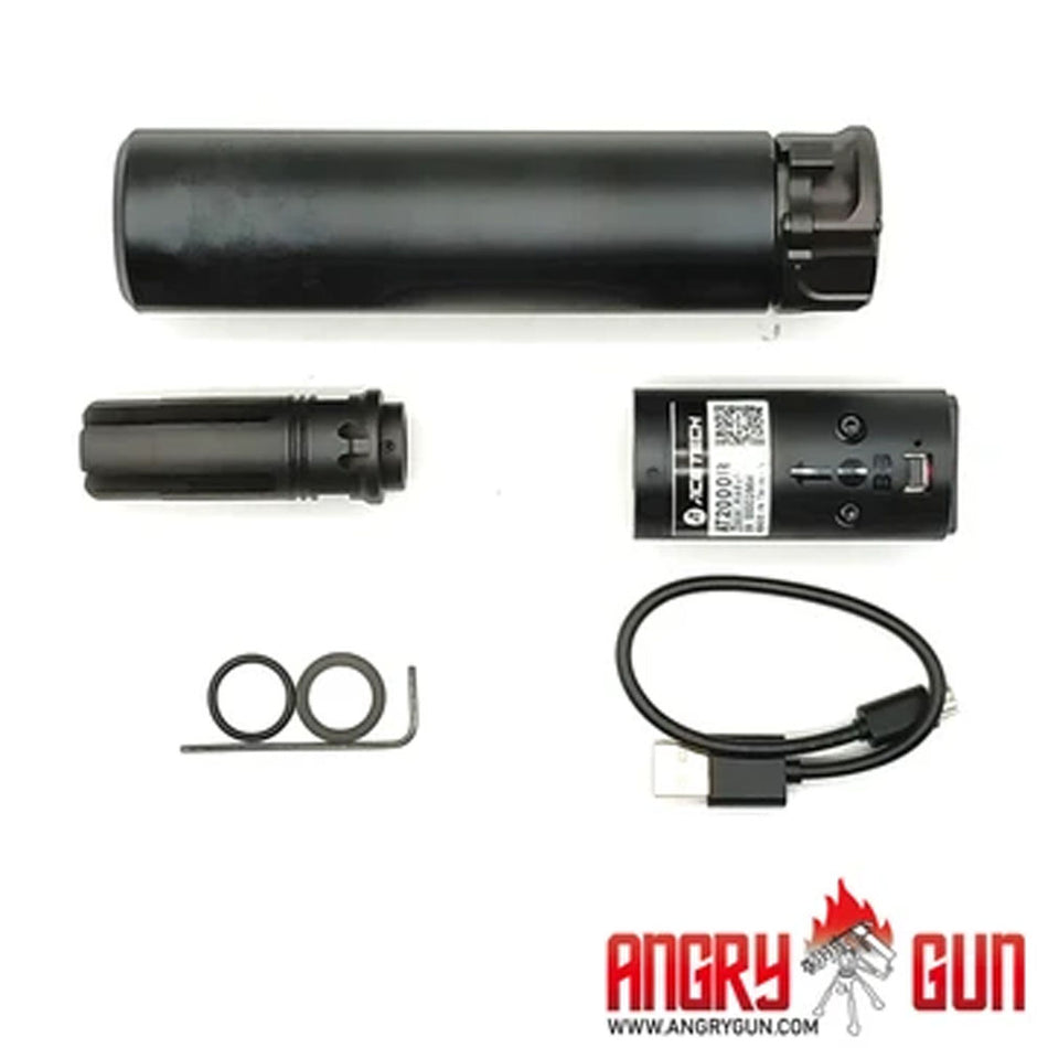 Angry Gun SOCOM 556 Dummy Suppressor / Barrel Extension w/ AT2000R Tracer ( BK / DE )-Dark Earth ( DE )