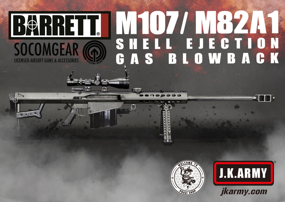 BARRETT SOCOM GEAR Steel M107 M82A1 Shell Ejecting CO2 Sniper ( by SVOBODA )-29 Inch-Black