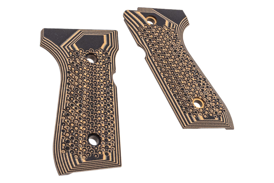 SRC CNC G10 Grip "C" Ops Texture Panel Set For SR92 GBBP Series ( FDE )