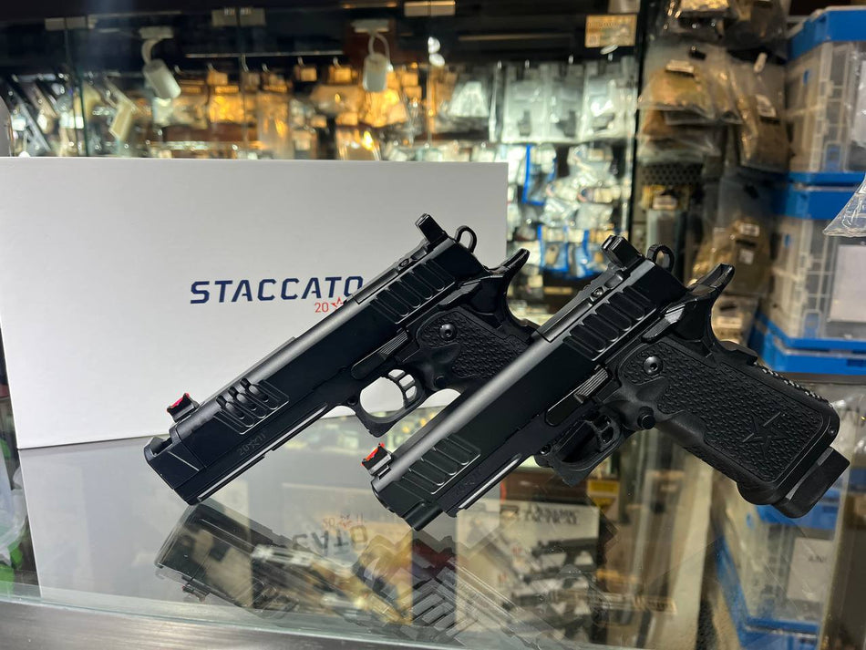 EMG Staccato Licensed XC 2011 Hi-Capa GBBP Gas Blowback Pistol Airsoft ( Model: VIP Grip / Standard / Green Gas )