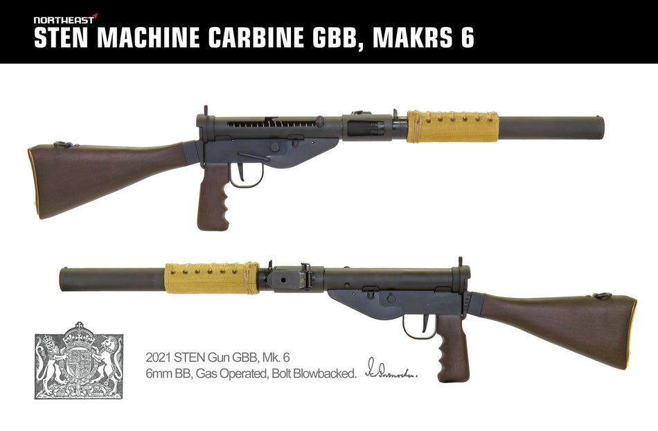Northeast STEN Gun MK 6 GBBR , STEN MACHINE CARBINE GBB MARKS 6