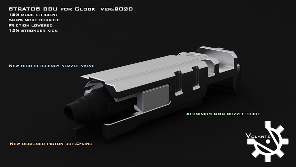 Volante 2020 Ver. Stratos Blow Back Unit BBU for TM / KJ Model G17 / 22 / 26 /34 ( Loading Nozzle Blow Back Housing Kit )