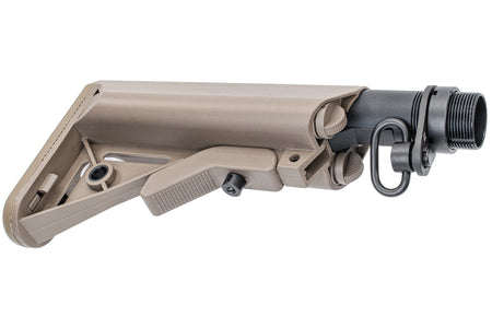 T8 C Style Stock + 6P Buffer Tube Combo Set for Marui TM MWS GBBR ( Black / DE )-Dark Earth ( DE )