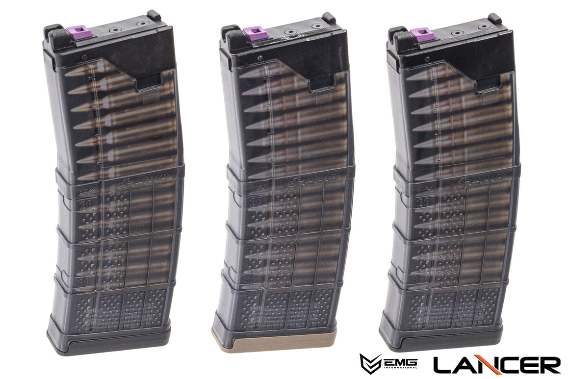 EMG Lancer System Licensed L5-AWM 300BLK 30 Rounds Gas Magazine For Marui TM MWS GBBR Series ( FDE ) ( by CGS )