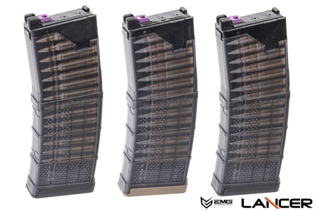 EMG Lancer System Licensed L5-AWM 300BLK 30 Rounds Gas Magazine For Marui TM MWS GBBR Series ( FDE ) ( by CGS )