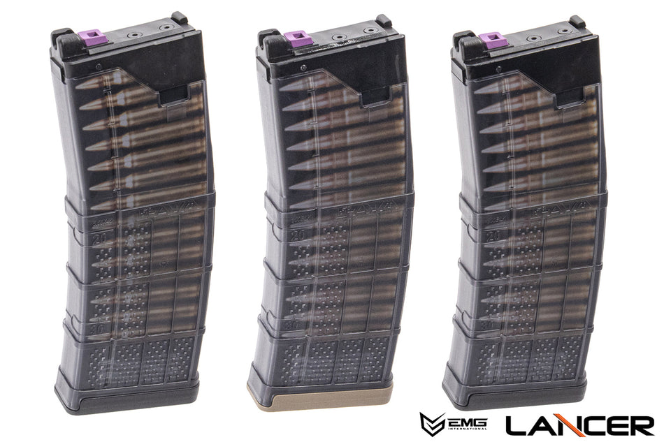 EMG Lancer System Licensed L5-AWM 300BLK 30 Rounds Gas Magazine For Marui TM MWS GBBR Series ( FDE ) ( by CGS )