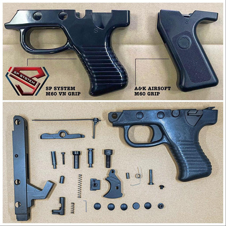 T8 SP Systems x A&K Complementary Kit Set Grip & Stock for M60VN AEG Airsoft Series