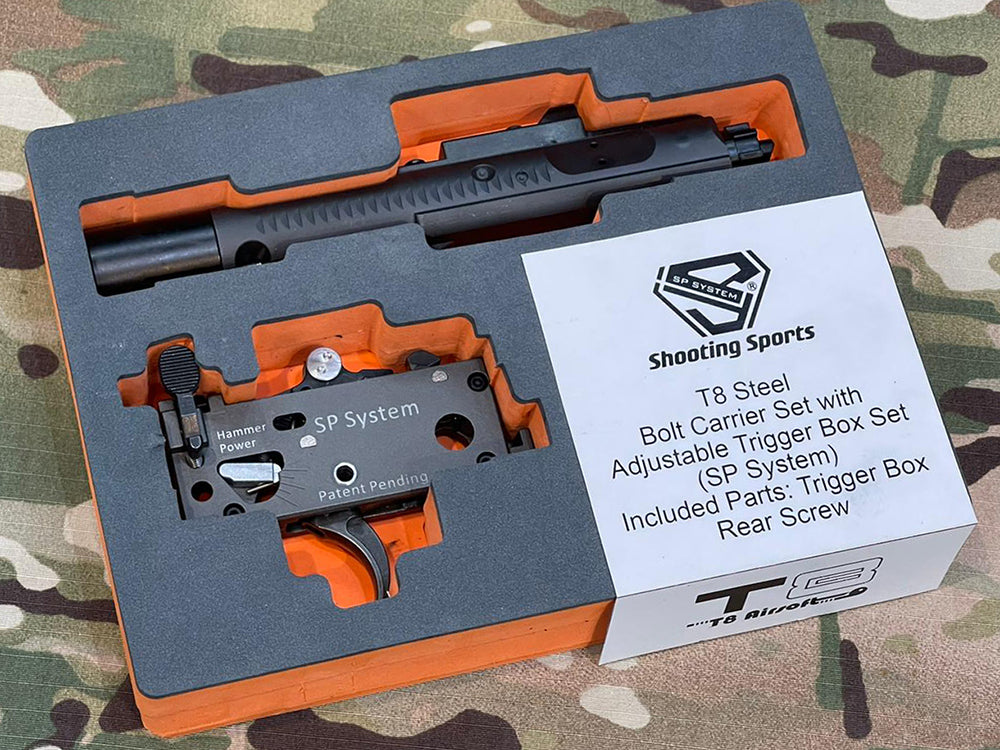 CGS SP System T8 Steel Bolt Carrier Set with Adjustable Trigger Box Set for Marui TM MWS GBB Series