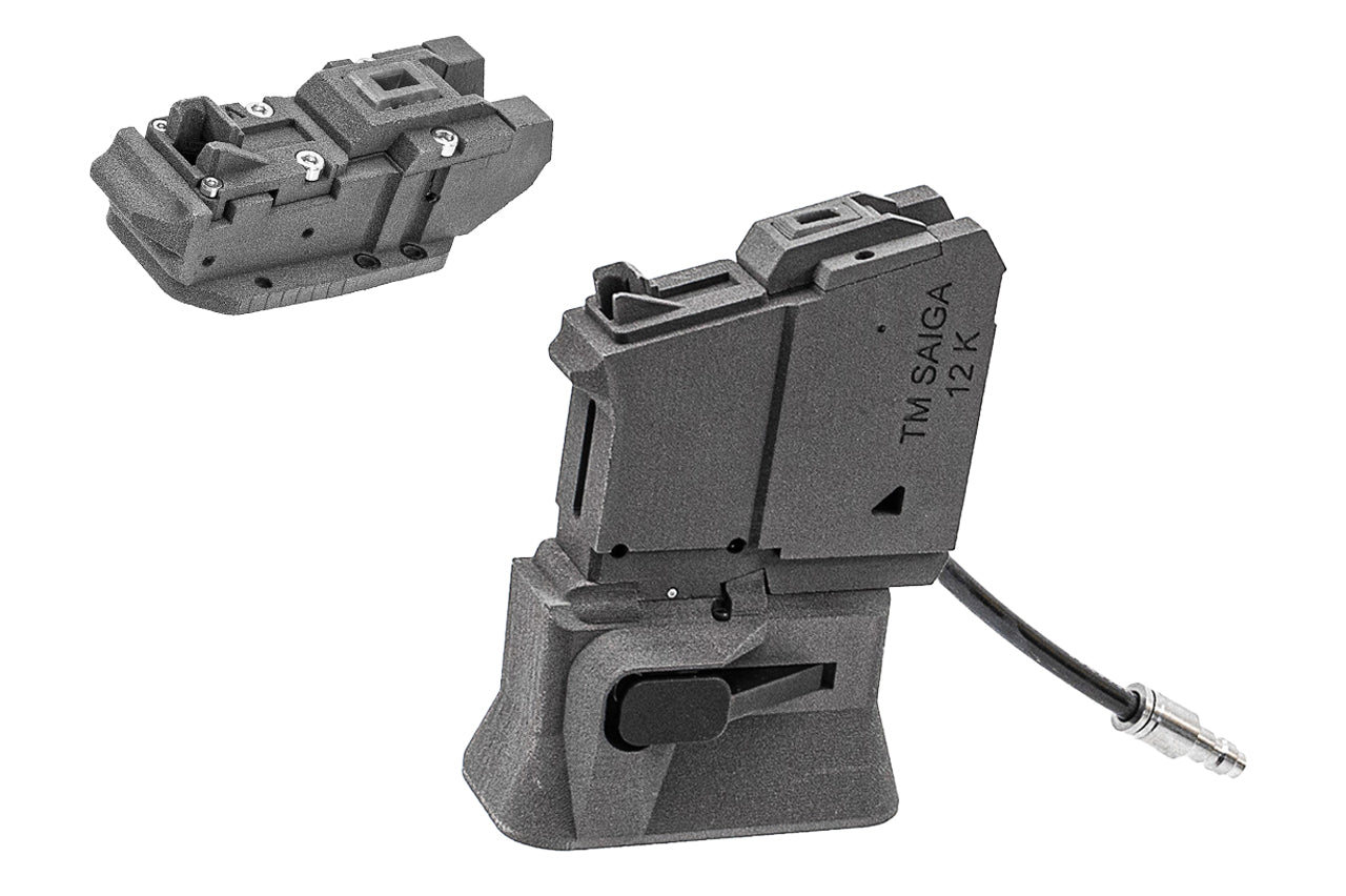 TAPP Airsoft AW Green Gas Drum Magazine / HPA M4 Magazine Adapter For Tokyo Marui TM Saiga 12K GBB -AW Green Gas Drum Magazine Version