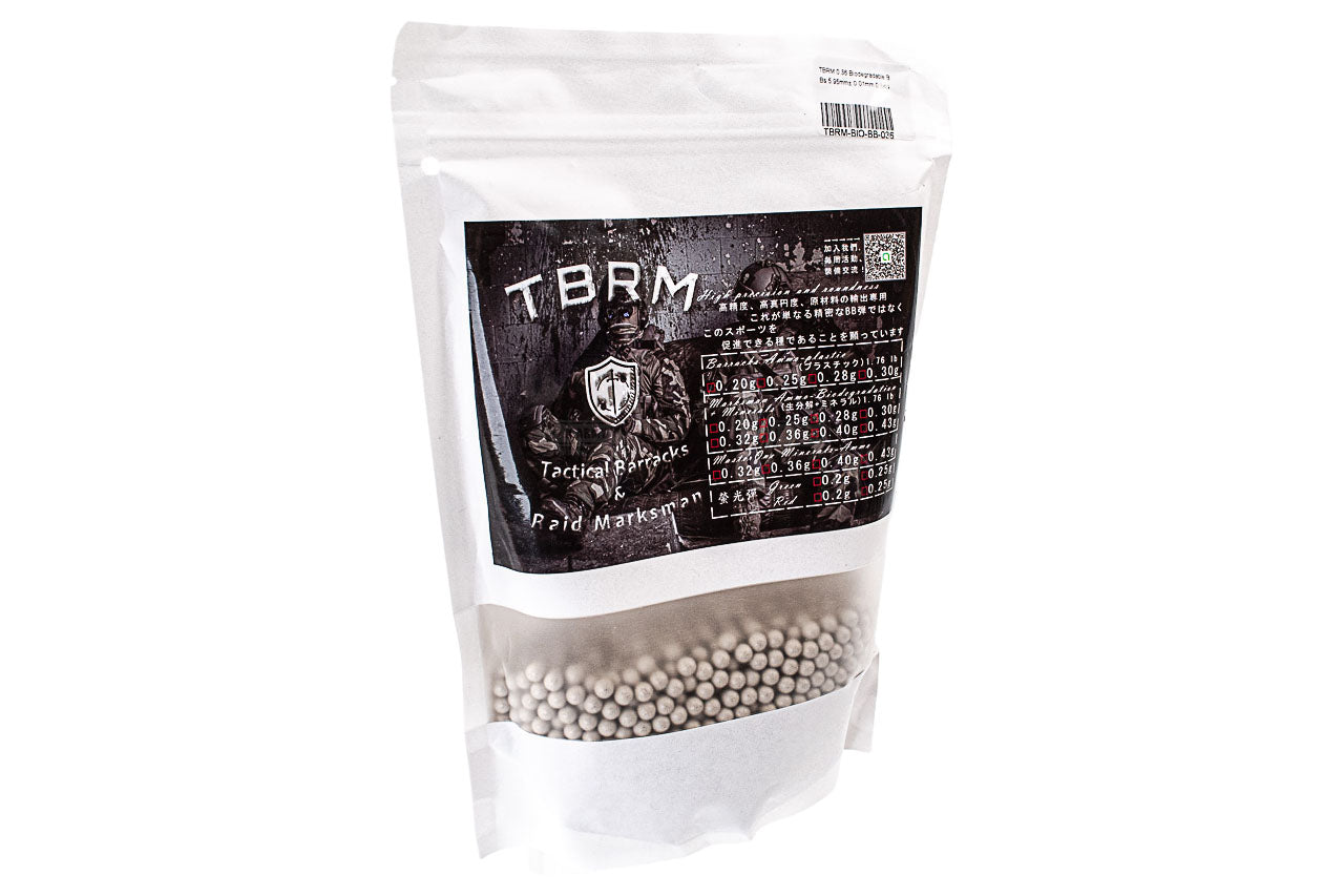 TBRM BIO Biodegradable BBs 5.95mm± 0.01mm ( 6mm BBs / 0.20g / 0.25g / 0.28g / 0.30g / 0.32g / 0.36g / 0.40g ) ( 0.8KG Bag )-0.40g