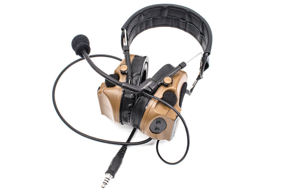 TCA COMTAC III V2 Noise Reduction Headset - Single Channel NATO 7.1mm Connector ( CT3 ) Olive Drab
