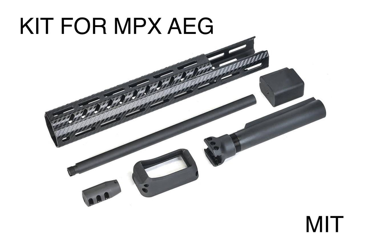 TASK FORCE MPX Carbine Conversion Kit for SIG AIR / VFC MPX AEG / APFG MPX-K GBB ( John Wick JW 3 TT Style ) ( Surface Carbon Fiber Style )