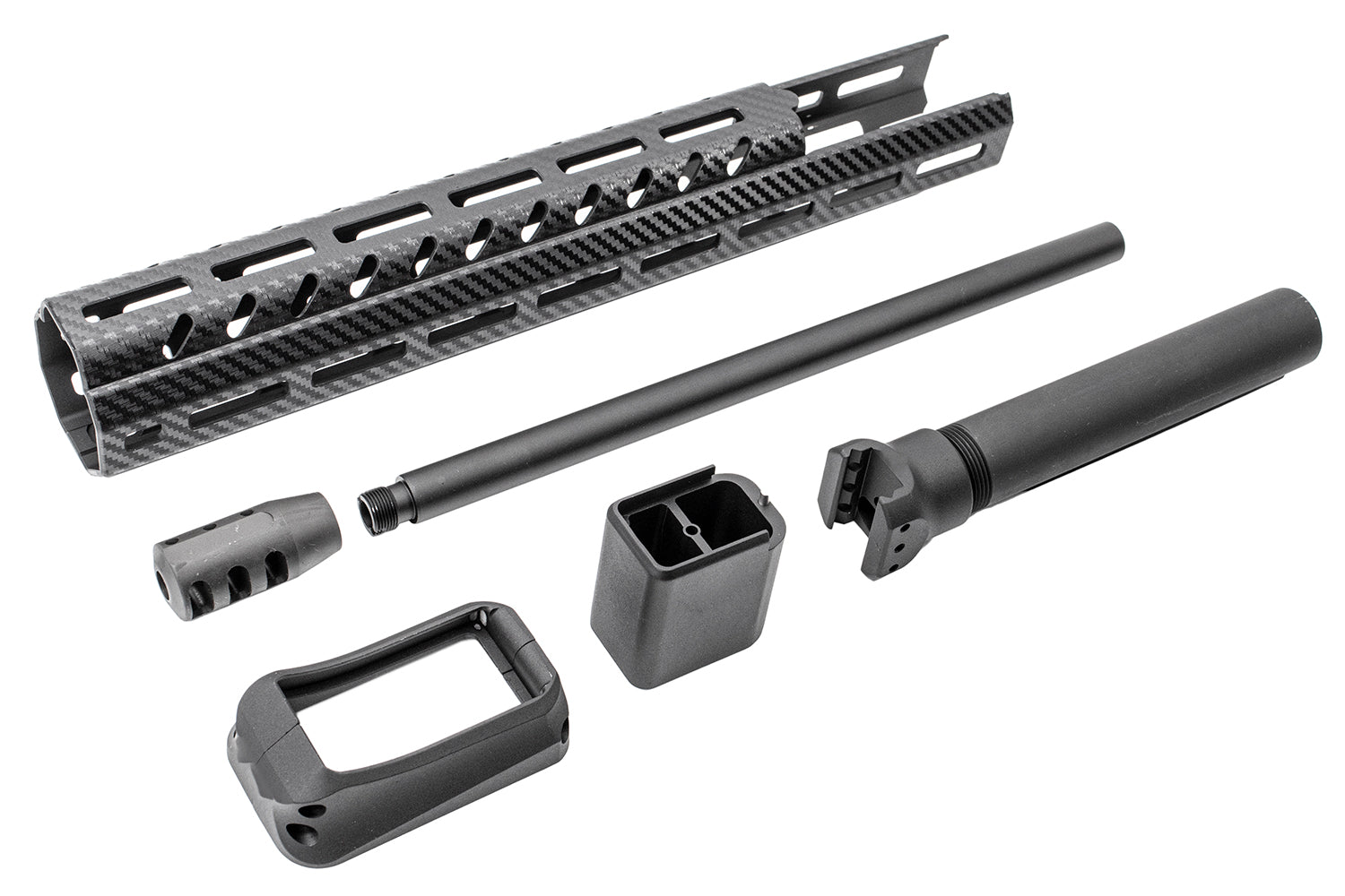 TASK FORCE MPX Carbine Conversion Kit for SIG AIR / VFC MPX AEG / APFG MPX-K GBB ( John Wick JW 3 TT Style ) ( Surface Carbon Fiber Style )
