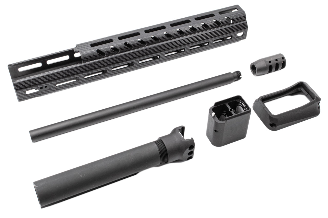 TASK FORCE MPX Carbine Conversion Kit for SIG AIR / VFC MPX AEG / APFG MPX-K GBB ( John Wick JW 3 TT Style ) ( Surface Carbon Fiber Style )