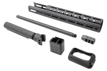 TASK FORCE MPX Carbine Conversion Kit for SIG AIR / VFC MPX AEG / APFG MPX-K GBB ( John Wick JW 3 TT Style ) ( Surface Carbon Fiber Style )