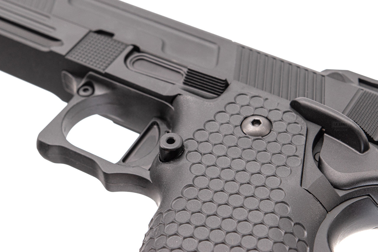 Toxicant FI Style V9 Slide Kit For Marui TM Hi-Capa GBBP Airsoft ( Black Slide ) ( Limited Edition )-TiN Gold Outer Barrel