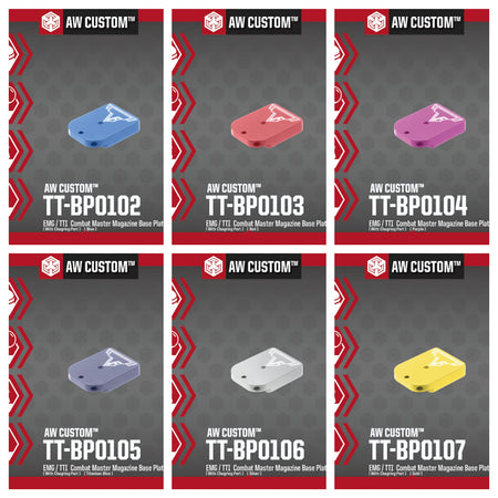 EMG / TTI Combat Master Magazine Base Plate for AW / WE / EMG TTI Hi-Capa Magazine ( With Charging Port / Gas Ver. ) ( AW )-Gold