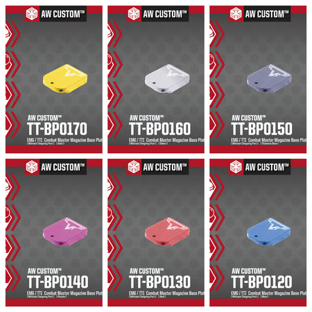 EMG / TTI Combat Master Magazine Base Plate for AW / WE / EMG TTI Hi-Capa Magazine ( No Charging Port / Co2 Ver. ) ( AW )-Gold