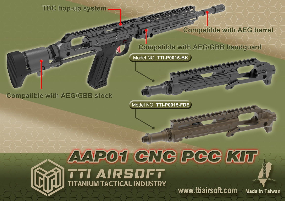 TTI Airsoft AAP-01 PCC Kit ( AAP01 Handguard Rail Kit ) ( FDE )