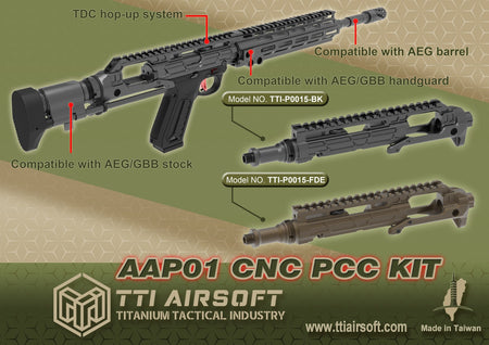 TTI Airsoft AAP-01 PCC Kit ( AAP01 Handguard Rail Kit ) ( FDE )