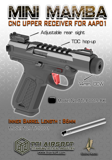 TTI Airsoft AAP01 Mini Mamba CNC Upper Receiver Kit with TDC Hop-Up ( AAP-01 )
