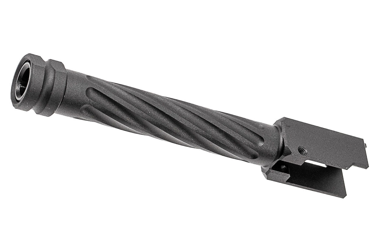 TTI Airsoft Type A Fixed Outer Barrel For Marui TM G17 / G18 Gen3 Spec & WE G Model Series GBBP -Silver