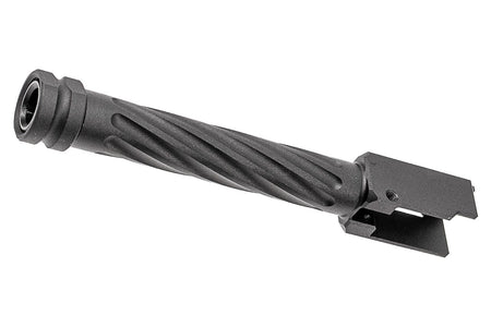 TTI Airsoft Type A Fixed Outer Barrel For Marui TM G17 / G18 Gen3 Spec & WE G Model Series GBBP -Silver