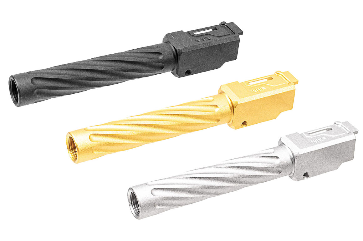 TTI Airsoft Type B Fixed Outer Barrel 11mm CW For Marui TM G17 / G18 Gen3 Spec & WE G Model Series GBBP-Silver