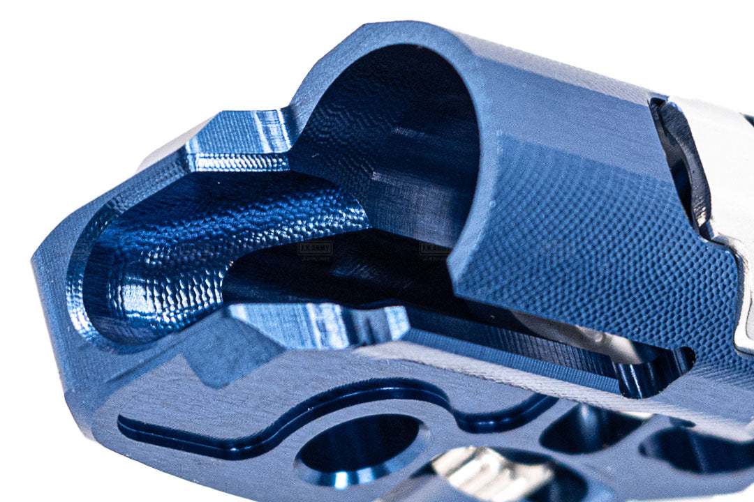 TTI Airsoft CNC Aluminum Infinity One Piece TDC Hop Up Chamber For KJ Works CZ-75 / Shadow 2 GBBP ( Blue )