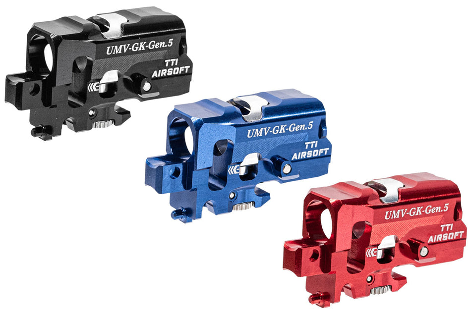 TTI Airsoft Infinity CNC Aluminum One Piece TDC Hop Up Chamber For UMAREX / VFC Glock 17 Gen5 / G19 Gen4 / Gen5 / G19X / G45 GBBP Series -Red