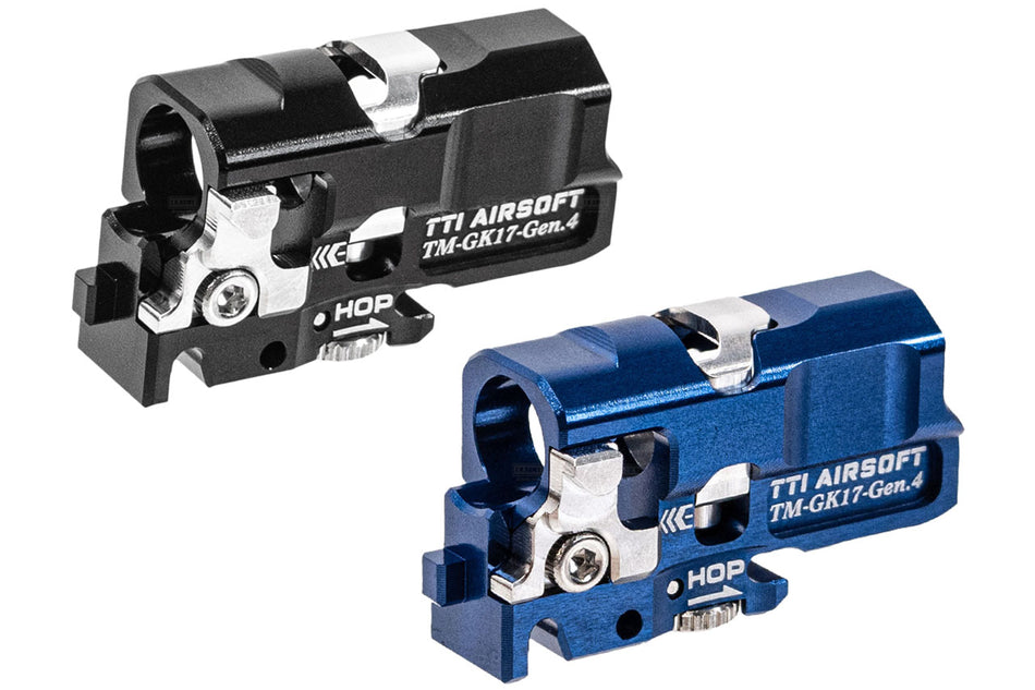 TTI Airsoft Infinity CNC Aluminum One Piece TDC Hop Up Chamber For Marui TM G17 Gen4 GBBP Series -Blue