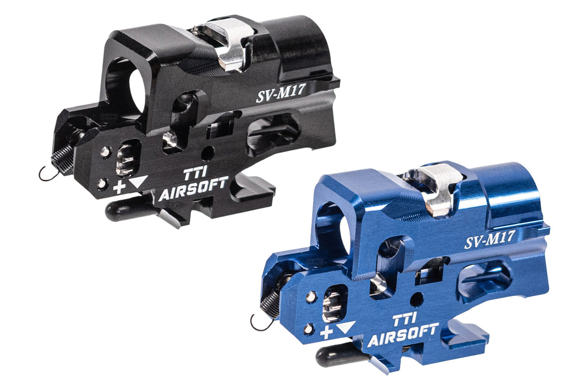 TTI Airsoft Infinity CNC Aluminum One Piece TDC Hop Up Chamber For SIG AIR / VFC P320 M17 M18 X Carry GBBP Series -Blue