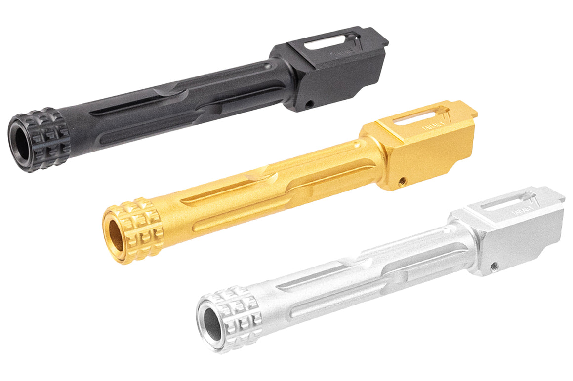 TTI Airsoft CNC Aluminum 14mm CCW Threaded Fixed Outer Barrel Type A For Umarex / VFC Glock 17 Gen5 / G45 GBBP Series -Silver