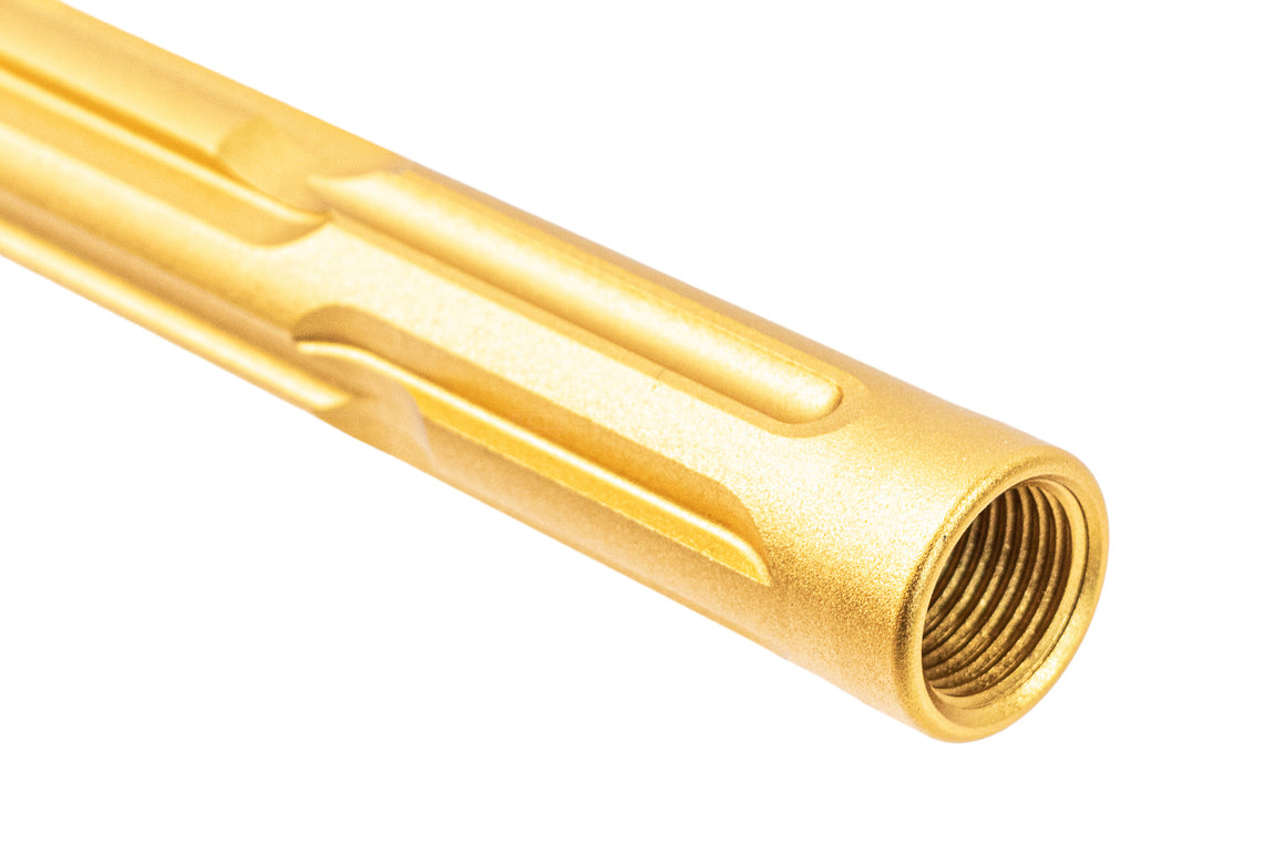 TTI Airsoft CNC Aluminum 11mm CW Threaded Fixed Outer Barrel Type B For Umarex / VFC Glock 17 Gen5 / G45 GBBP Series -Silver