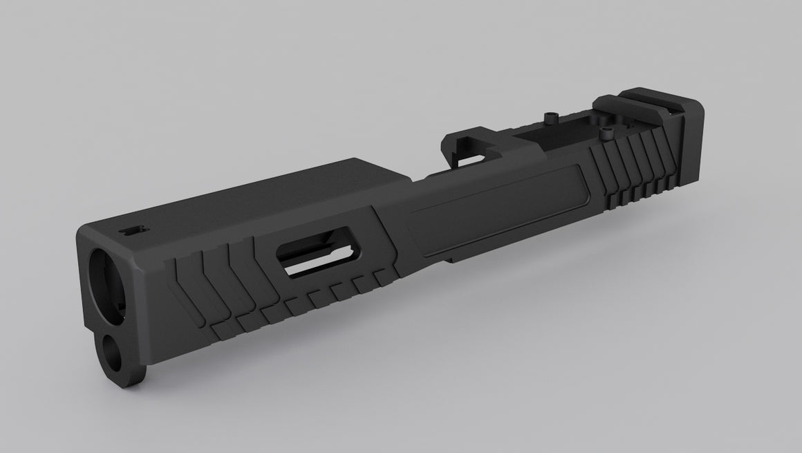 Volante Airsoft T Style G19 RMR Slide Set for Marui TM G Series 19 Model GBBP ( JW Style )-2 Tone