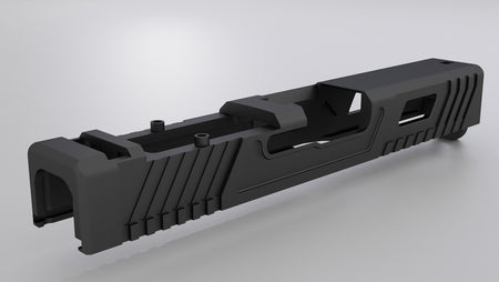 Volante Airsoft T Style G19 RMR Slide Set for Marui TM G Series 19 Model GBBP ( JW Style )-2 Tone