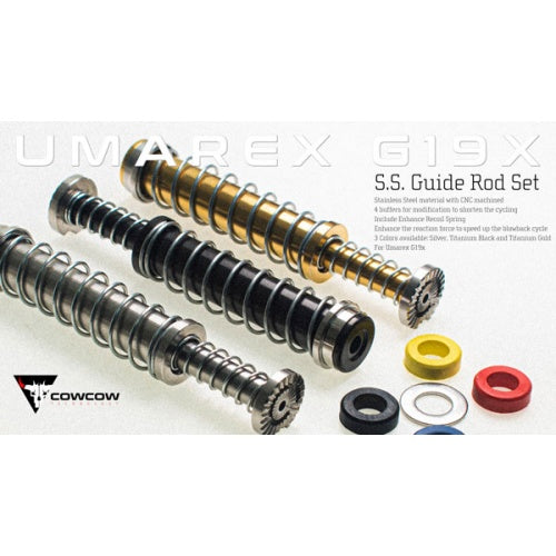 COW UMAREX Glock 19X SS Guide Rod Set ( G19x )-Silver