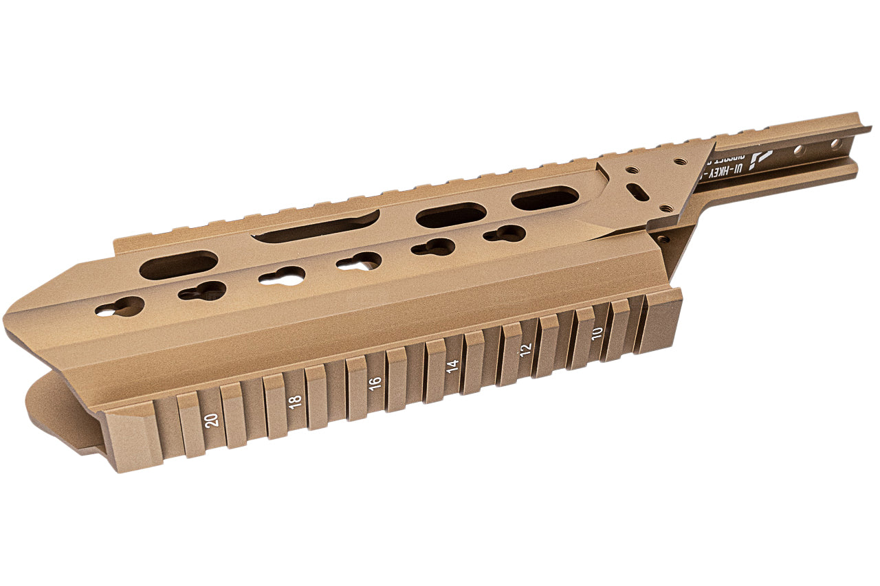 Ultima Industries G36 Modern Style HKey Tactical Handguard Rail For Umarex / VFC G36 GBB -Compact 231mm-RAL8000 ( Green Brown )