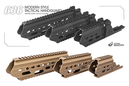 Ultima Industries G36 Modern Style HKey Tactical Handguard Rail For Umarex / VFC G36 GBB -Compact 231mm-RAL8000 ( Green Brown )