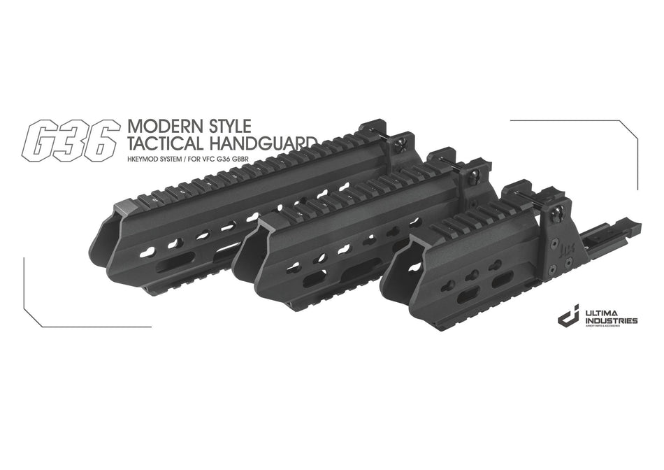 Ultima Industries G36 Modern Style HKey Tactical Handguard Rail For Umarex / VFC G36 GBB -Compact 231mm-RAL8000 ( Green Brown )