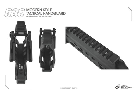 Ultima Industries G36 Modern Style HKey Tactical Handguard Rail For Umarex / VFC G36 GBB -Compact 231mm-RAL8000 ( Green Brown )