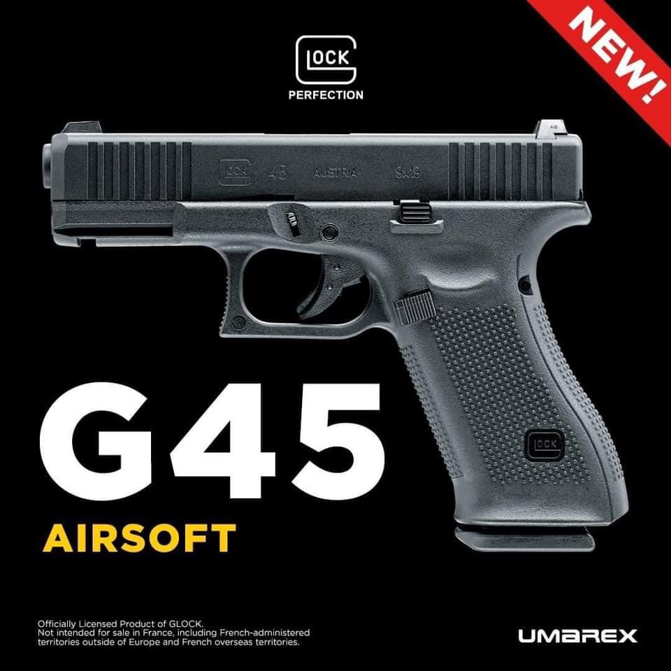 Umarex Glock 45 GBB Pistol Airsoft ( by VFC ) ( Black ) ( UMAREX VFC G45 GBBP )