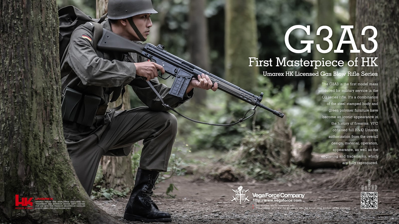 Umarex H&K G3A3 GBBR ( OD ) ( by VFC ) ( G3 GBB )