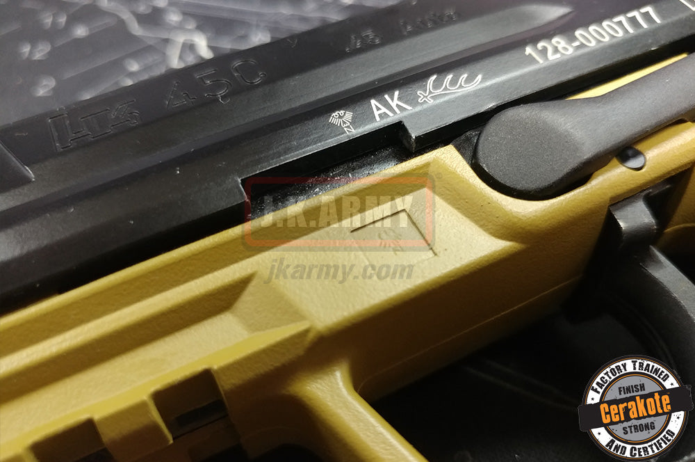 Umarex HK45 Compact Tactical GBB Pistol Airsoft ( VFC Asia Version ) ( HK45CT ) ( Cerakote RAL8000 Custom Made )