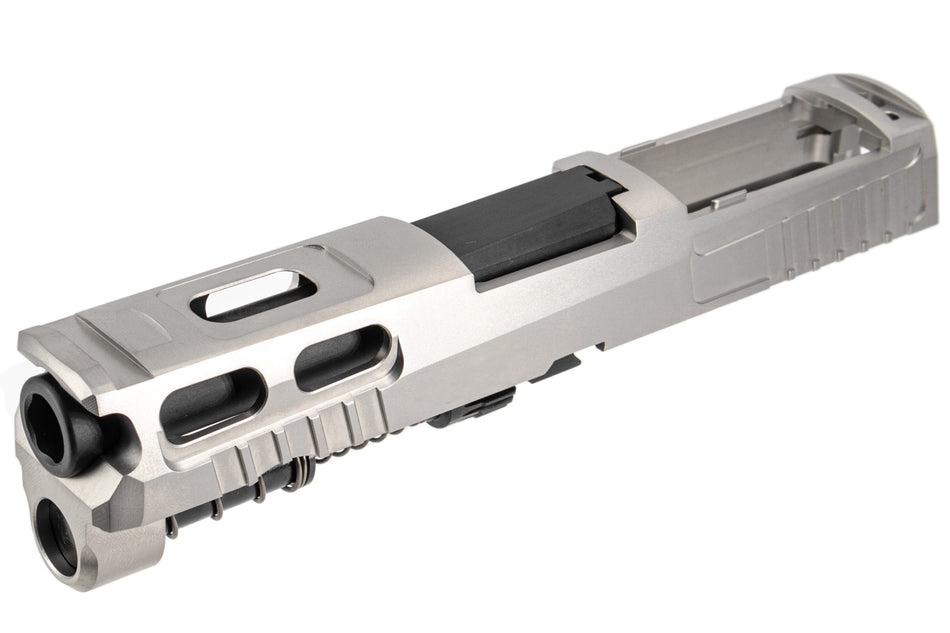 Mafio Steel Pro-Cut Style 3.9" M18 Slide Set & Barrel Set For SIG AIR / VFC P320 M18 GBB Pistol Airsoft Series ( Stainless Steel Silver )