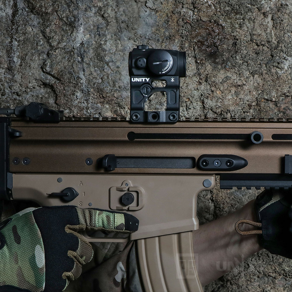 PTS Unity Tactical FAST Micro Mount for AP Micro H1, H2, T1, T2, CompM5 Spec. ( 20mm Rail ) ( Dark Earth )