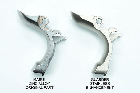 Guarder Stainless Steel Grip Safety for Marui TM V10 GBB Series ( Silver )