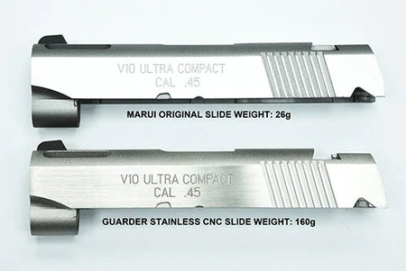Guarder Stainless Steel CNC Slide for Marui TM V10 GBB Series ( Silver )