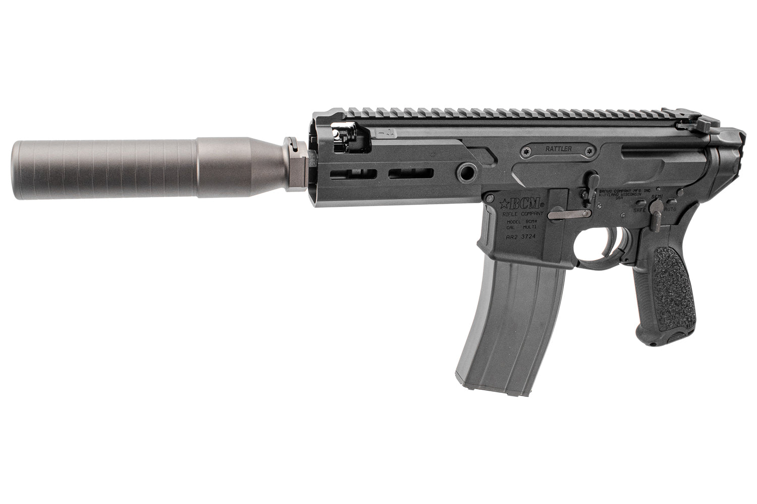 C&C Tac CNC MCX Stock Adapter for VFC / BCM AIR AR M4 / 416 Lower Receiver & APFG MCX Rattler Upper GBB Only ( Black )