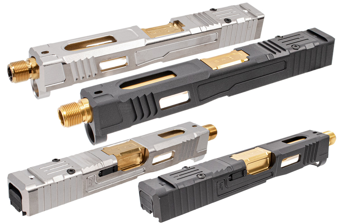 VFC Fowler Industries FI Licensed MKII Glock Complete Upper RMR Slide Set For UMAREX Glock 17 Gen5 / 19 Gen4 GBBP ( MK2 Stainless Steel / Aluminum )-G19 G4 Steel